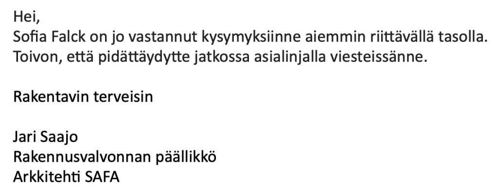 Riittävä taso ja asialinja?